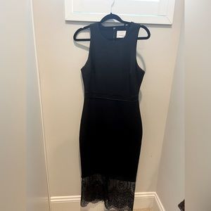 Full length black fitted Nordstrom formal dress